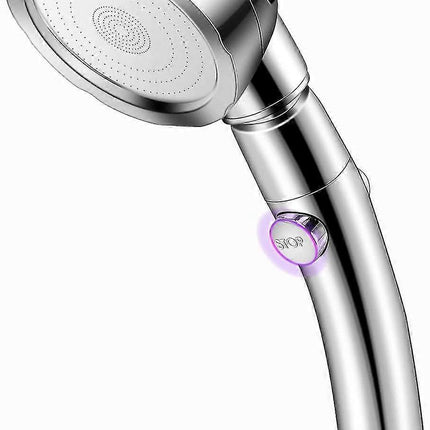 Handheld Pressure Shower Head, 3 Jet Functions, Water Saving Set.