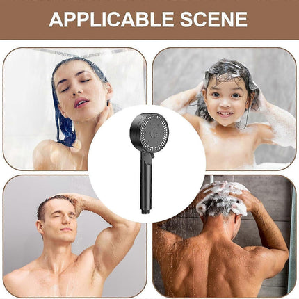Bathroom Pressure Shower Head, 8 Modes Handheld Spa Shower.