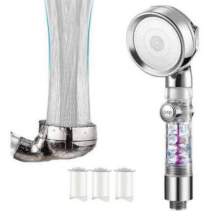 High Pressure Shower Head with Filter, 3 Modes, Switch & 3 Cartridges.