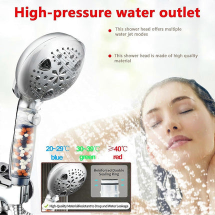 Handheld Shower Spray Head, Reusable Water Saving Design.
