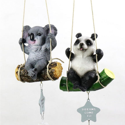 Cute Swing Panda Sloth Wind Chimes Home Door Window Balcony Hanging Bell Decor-Sloth.