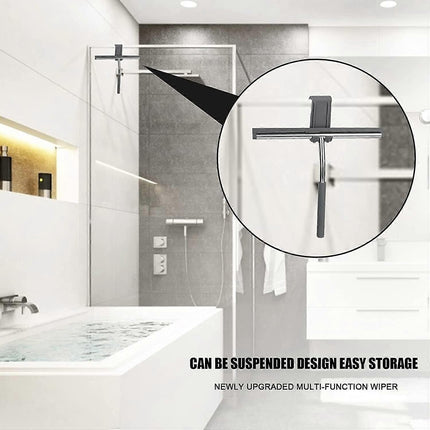 Stainless Steel Silicone Shower Squeegee, Glass Cleaning Tool.