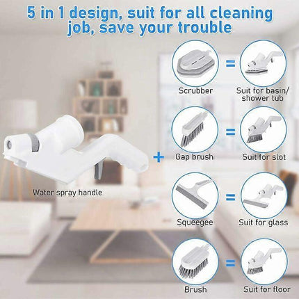 3-in-1 Floor & Glass Squeegee Brush, Bathroom Shower Cleaner with Heads.