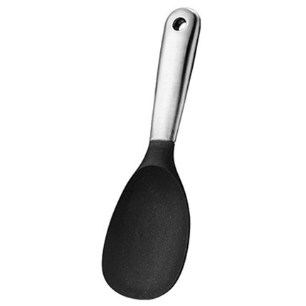 Rice Spoon Portable Stainless Steel Anti-slip Scoop-Home-Black.