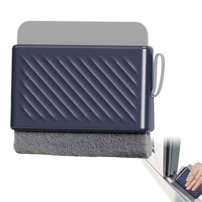 Multifunctional Window & Shower Squeegee with Grout Brush, Blue.