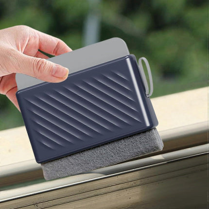 Multifunctional Window & Shower Squeegee with Grout Brush, Blue.