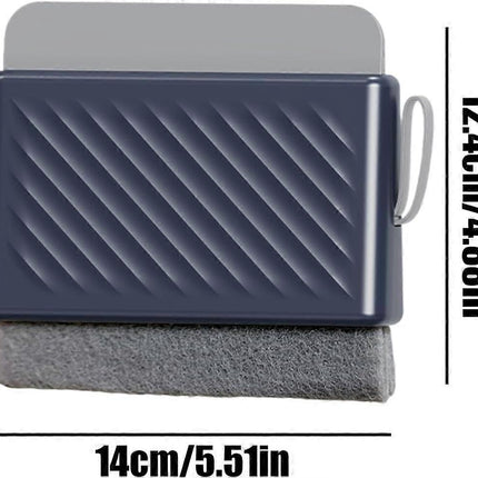 Multifunctional Window & Shower Squeegee with Grout Brush, Blue.