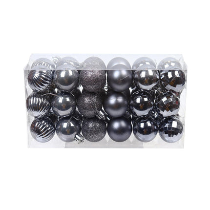 36Pcs/Box Christmas Ball-Iron Grey.