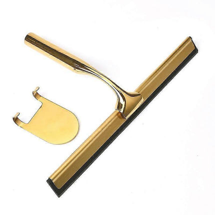 Stainless Steel & Silicone Shower Squeegee with Holder for Windows/Glass.