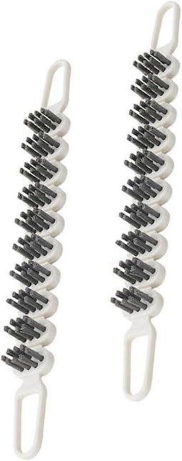 2pcs Bendable Crevice Cleaning Brushes for Gaps & Surfaces.