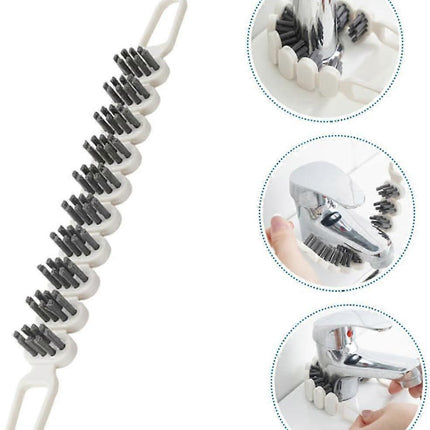 2pcs Bendable Crevice Cleaning Brushes for Gaps & Surfaces.
