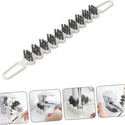 2pcs Bendable Crevice Cleaning Brushes for Gaps & Surfaces.