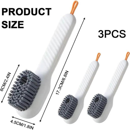 3pcs Soft Wool Household Cleaning Brushes, Multi-Use.