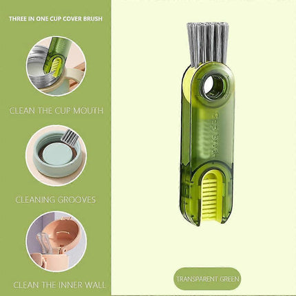 3-in-1 Multifunctional Cleaning Brush for Gaps & Bottles.