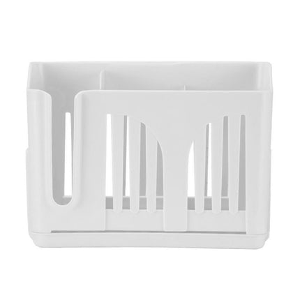 Home Chopsticks Cage Wall-mounted Drain Storage Rack Fork Knife Spoon Holder-Beige.