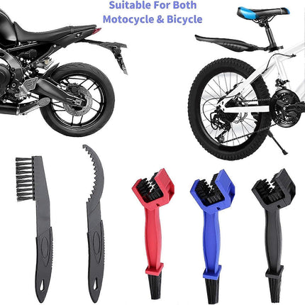 5pcs Motorcycle/Bike Chain Cleaning Brush Set for Maintenance.