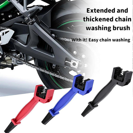 5pcs Motorcycle/Bike Chain Cleaning Brush Set for Maintenance.