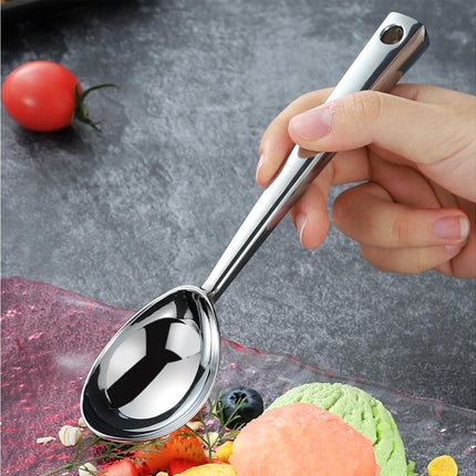 Ice Cream Scoop Anti-slid Stainless Steel Ice Cream Spoon-Home-Silver.