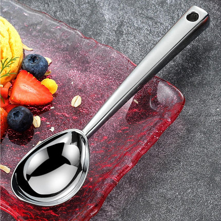 Ice Cream Scoop Anti-slid Stainless Steel Ice Cream Spoon-Home-Silver.
