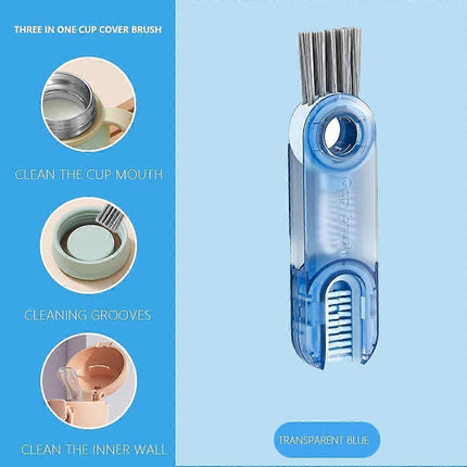 3-in-1 Multifunctional Cleaning Brush for Bottles & Cup Lids.