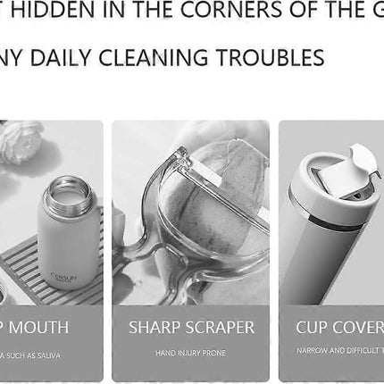 3-in-1 Multifunctional Cleaning Brush for Bottles & Cup Lids.