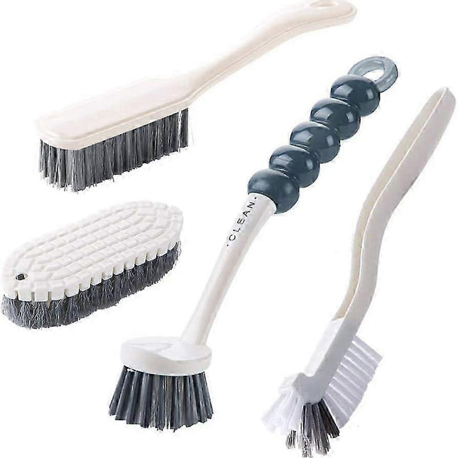 4pcs Cleaning Brush Set for Dish, Kitchen, Bathroom & Shoes.