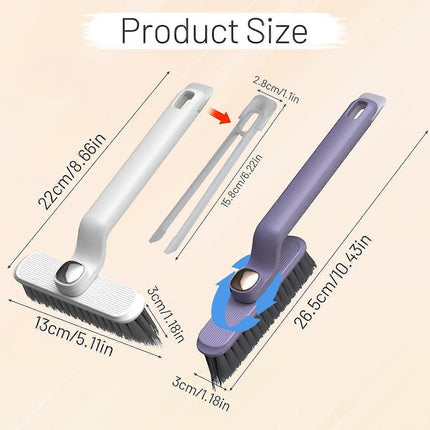 Rotating Crevice Cleaning Brush for Windows & Bathroom Gaps.