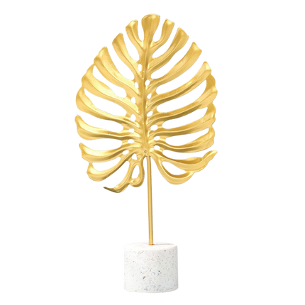 Iron Monstera Leaf Ornament Photo Prop Living Room Desktop TV Cabinet Decoration- S.