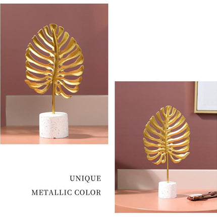 Iron Monstera Leaf Ornament Photo Prop Living Room Desktop TV Cabinet Decoration- S.