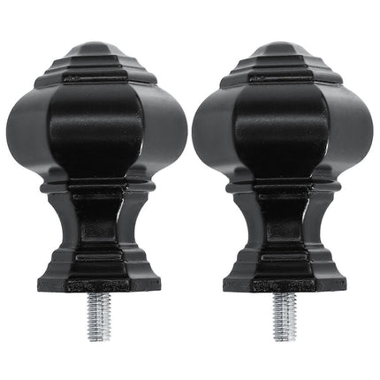 2pcs Curtain Rod Decorative Ends, Swivel End Caps for Windows.