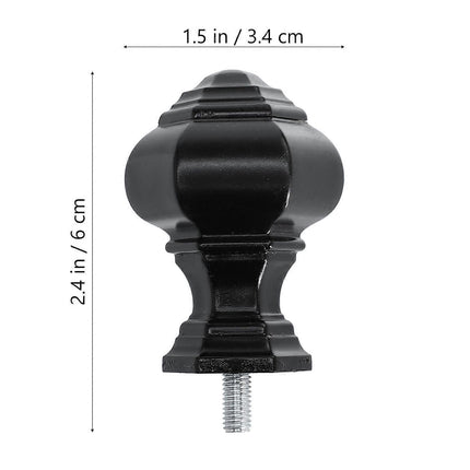 2pcs Curtain Rod Decorative Ends, Swivel End Caps for Windows.