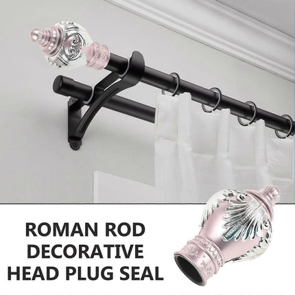 Curtain Pole Finials, Window Curtain Rod Decorative End Caps.