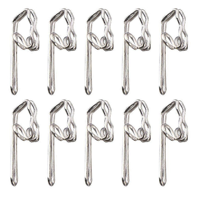 100pcs Metal Shower Curtain Hooks Pin-on Drapes Hooks Silver.
