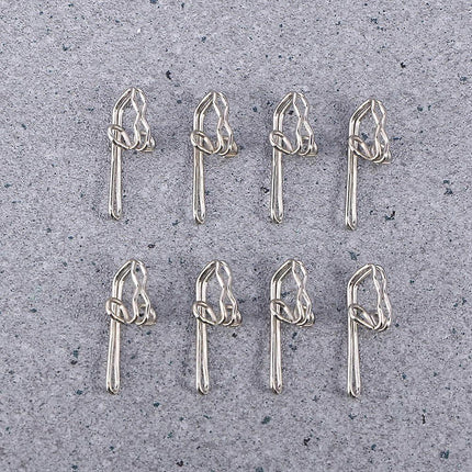 100pcs Metal Shower Curtain Hooks Pin-on Drapes Hooks Silver.