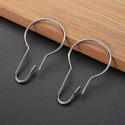 12pcs Shower Curtain Hooks Drapes Holdback Curtain Hooks Clips.