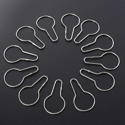 12pcs Shower Curtain Hooks Drapes Holdback Curtain Hooks Clips.