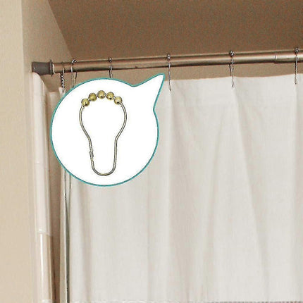 30pcs Stainless Steel Shower Curtain Hooks Gold Curtain Hooks.
