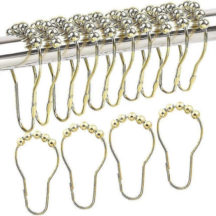 30pcs Stainless Steel Shower Curtain Hooks Gold Curtain Hooks.
