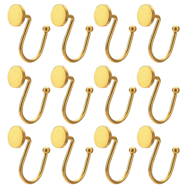 Metal Shower Curtain Hooks Heavy Duty Decorative Curtain Rod Hooks.