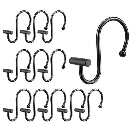 Rust-Proof Metal Shower Curtain Hooks Rings Decorative Bathroom Curtain Hooks.