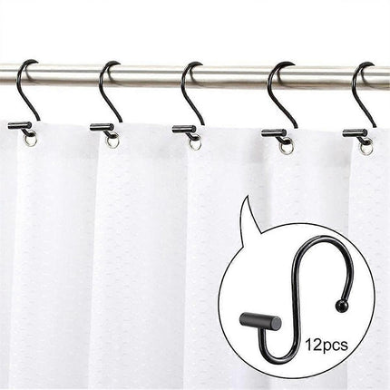Rust-Proof Metal Shower Curtain Hooks Rings Decorative Bathroom Curtain Hooks.