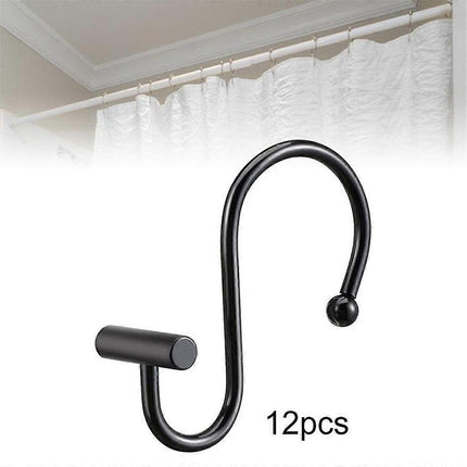 Rust-Proof Metal Shower Curtain Hooks Rings Decorative Bathroom Curtain Hooks.