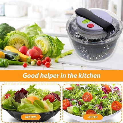 3L Salad Spinner with Lid, Small Vegetable and Fruit Washer & Dryer.