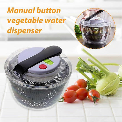 3L Salad Spinner with Lid, Small Vegetable and Fruit Washer & Dryer.