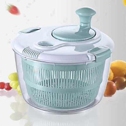 Manual Salad Spinner with Lid Lock and Handle, Easy Use Kitchen Bowl.