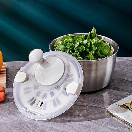 Salad Spinner Fruit and Vegetable Dryer with Milky Liner.