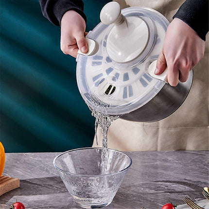 Salad Spinner Fruit and Vegetable Dryer with Milky Liner.
