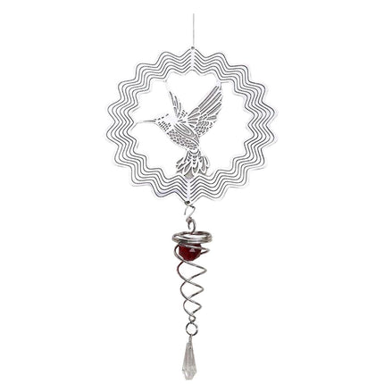 Metal Wind Spinner Rotating Animal Letter Pattern Hanging Pendant Home Ornament-#6.