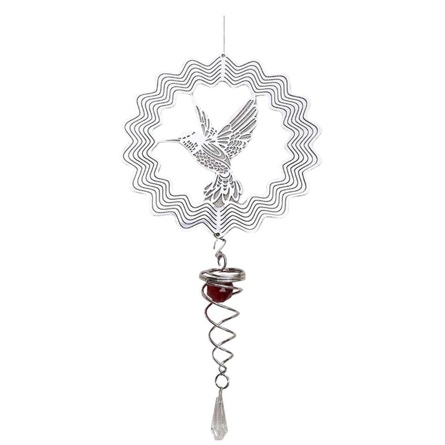 Metal Wind Spinner Rotating Animal Letter Pattern Hanging Pendant Home Ornament-#6.