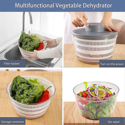 Automatic Electric Salad Spinner, Rechargeable Quick Lettuce Dryer.